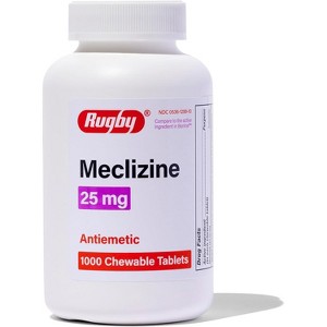 Rugby Meclizine 25mg Chewable Tablets, 1000 Count - 1 of 4