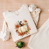 Simply Sage Market Fall Pumpkin Floral Lightweight Garment Dyed Sweatshirt - 3 of 4