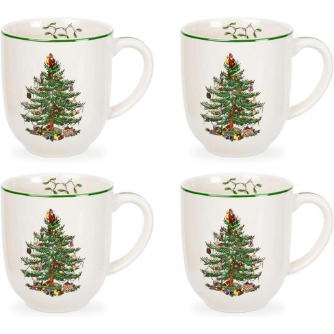 Spode Christmas Tree Tulip Glasses Set Of 4 - 17.5 Oz. : Target