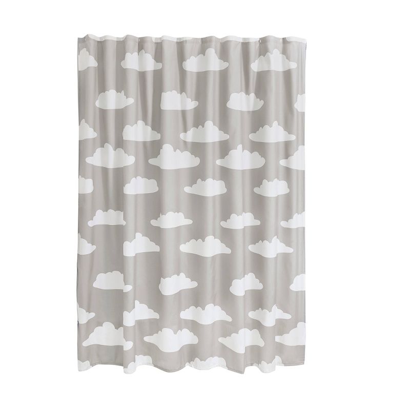 iDESIGN 72"x72" Isla Floral Fabric Bathroom Shower Curtain, 1 of 8