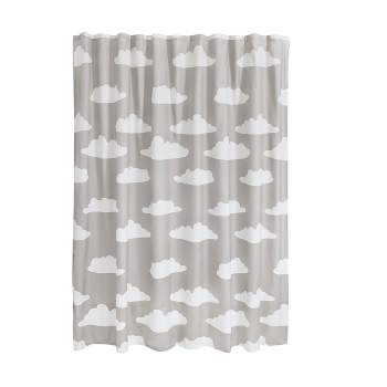 iDESIGN 72"x72" Isla Floral Fabric Bathroom Shower Curtain