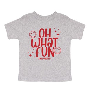 SmileyWorld Oh What Fun - Youth Short Sleeve Graphic T-Shirt and Toddler Short Sleeve Graphic T-Shirt - 1 of 3