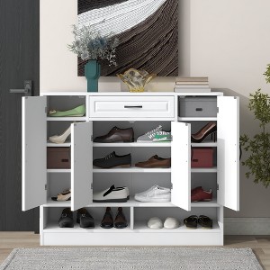 YOOCOZZ Shoe Cabinet with Adjustable Shelves,Sturdy Top Surface for Various Sizes of Items - 1 of 4