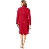 Jessica London Women's Plus Size 2-Piece Stretch Crepe Single-Breasted Jacket Dress - 3 of 4