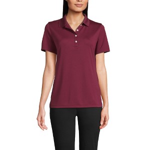 Lands' End Women's Short Sleeve Solid Active Polo - 1 of 3