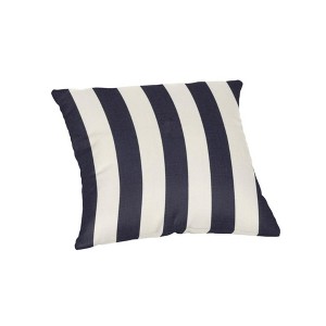 Casual Cushion Stripe Sunbrella Fabric 1-Piece Indoor/Outdoor Square Throw Pillow - 1 of 4