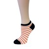 Wrapables Colorful No Show Ankle Socks (Set of 5), Playful Stripes - 4 of 4