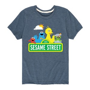 Boys' - Sesame Street - Big Bird, Cookie Monster, Elmo, Oscar Short Sleeve Graphic T-Shirt - 1 of 4