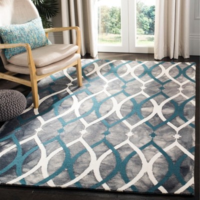 Hand-Tufted Elegance Gray Wool Rectangular Area Rug, 5' x 8'