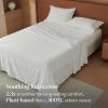 Double Stitch Cotton Tencel Sheet - Bed Sheets Set Queen Size, 4Pc Luxury Hotel Bedding Set, Soft, Cooling & Breathable for Hot Sleepers, Deep Pocket - 4 of 4