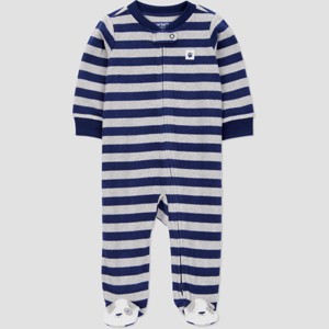 Carter's Just One You® Baby Dog Striped Sleep N' Play - Navy Blue - 1 of 4
