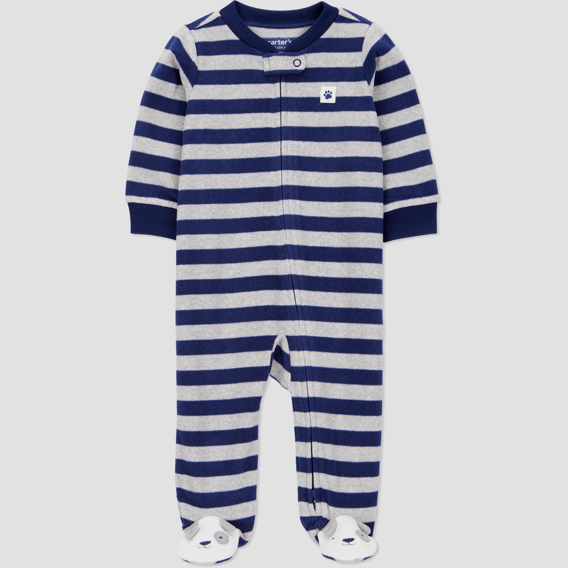 Carter's Just One You® Baby Dog Striped Sleep N' Play - Navy Blue 3M