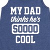 Girls' - Instant Message - Cool Dad He Thinks Graphic Sleeveless Aline Dress - 2 of 4