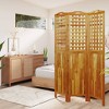 vidaXL 3-Panel Room Divider 47.8"x0.8"x70.9" Solid Wood Acacia - 2 of 4