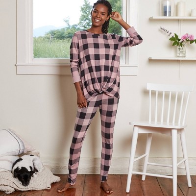 women's buffalo plaid pajama bottoms
