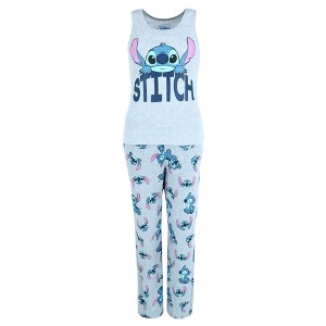 Jerry Leigh Women's Stitch Tank and Lounge Pant Pajama Set - 1 of 4