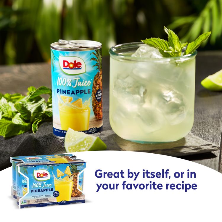 Dole 100% Pineapple Juice - 6pk/6 fl oz Cans, 5 of 7