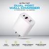 Xtreme 3-Pack Dual Port Quick Charging Wall Charger, 20W USB-C & 18W USB-A Fast Chargers, QC and PD, Ultra-Fast Wall Charger - 4 of 4