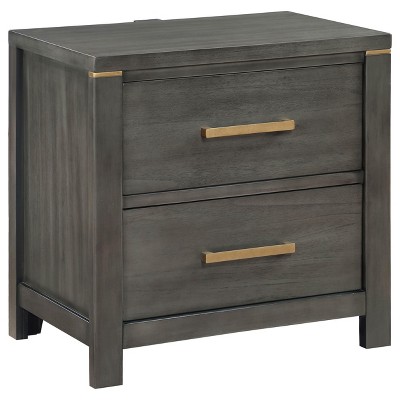 Coaster Home Furnishings Kieran 2-Drawer Nightstand Bedside Table Grey