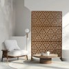 DSVIMOY Outdoor & Indoor Privacy Screen, Freestanding Decorative Privacy Screen for Deck Balcony Patio, Brown, 48"*76"*16" - 2 of 4