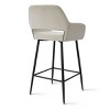 William 24" Counter Height Bar Stools Set of 2 with Back, Velvet Upholstered Bar Stools For Kitchen Island-Maison Boucle - 3 of 4