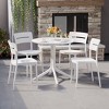 WestinTrends Playa Modern 5-Piece Resin Round Patio Dining Table Set with Stackable Patio Dining Chairs - 2 of 4