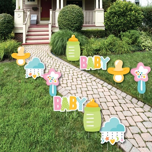 Big Dot Of Happiness Colorful Baby Shower - Yard Sign Outdoor Lawn  Decorations - Gender Neutral Party Yard Signs - Baby Shower : Target