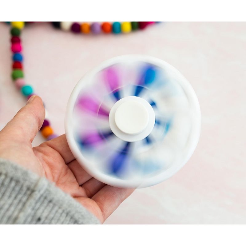BOB Gift Pop Fidget Toy Spinner White Flower 8-Button Bubble Popping Game, 5 of 8
