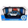 1966 Volkswagen Beetle Off Road #1718 Blue Met and White w/German Flag Stripes and  Accessories 1/24 Diecast Model by Motormax - 3 of 3