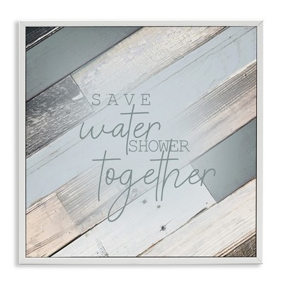 Stupell Industries Planked Shower Together Phrase, 12" x 12"