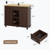 Celebalcony Rolling Kitchen Island Cart With Butcher Block Top – Portable Workstation With Storage Shelves & Locking Wheels - 2 of 3
