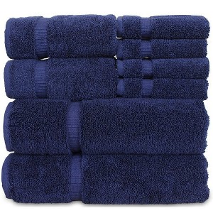 BC BARE COTTON Luxury Hotel & Spa Quality, 750+ GSM, , 2 Bath Towel, 2 Hand Towel, 4 Washcloths (8 Piece, White) - 1 of 1