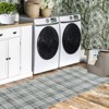 Modern Rug Washable Rug Buffola Plaid Rug for Living Room, Neutral Rug Non Slip, Low Pile Thin Rug, Distressed Soft Rug, Indoor Foldable Printed Rug - 4 of 4