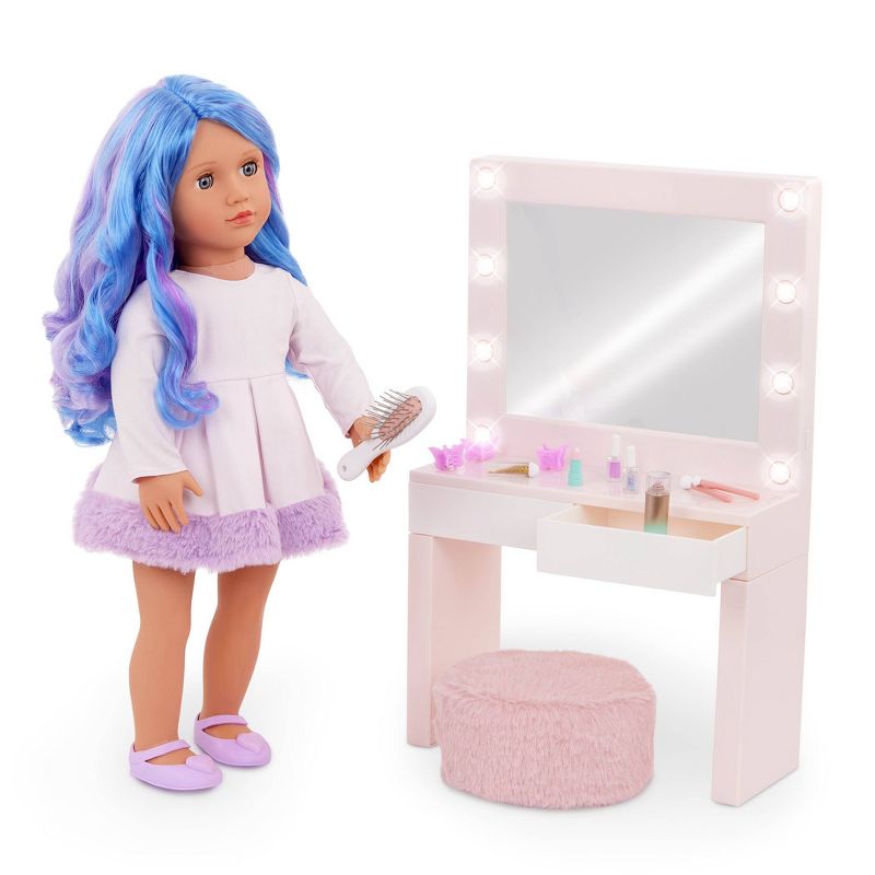 Our Generation Glam &#38; Glow Light-up Vanity Table Accessory Set for 18&#34; Dolls, 3 of 7