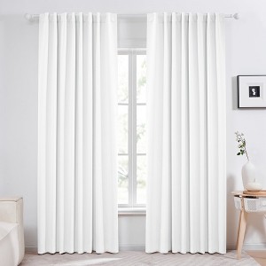 Deconovo Room Darkening Curtains 2 Panels Back Tab Rod Pocket Style - 1 of 4