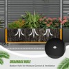 Wooakway 142"W × 72"H Black Rectangle Metal Planter Box with Trellis Raised Garden Bed with Arbor Privacy Screen with Wheels - 3 of 4