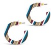 SHINE by Sterling Forever 1.75" Resin Flat Hoop Earrings - 2 of 3