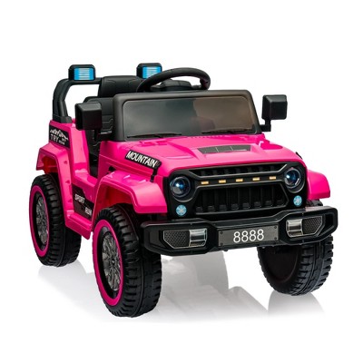 12V Kids Ride-on Truck with Parent Remote Control,All-Terrain Electric Car with Twin 35W Motors, 3 Speeds & Spring Suspension