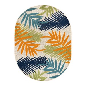 World Rug Gallery Evora Palm Frond Indoor/Outdoor Area Rug - 1 of 4
