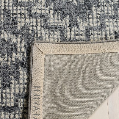 Medium Gray Wool Handmade Tufted Abstract Square Area Rug