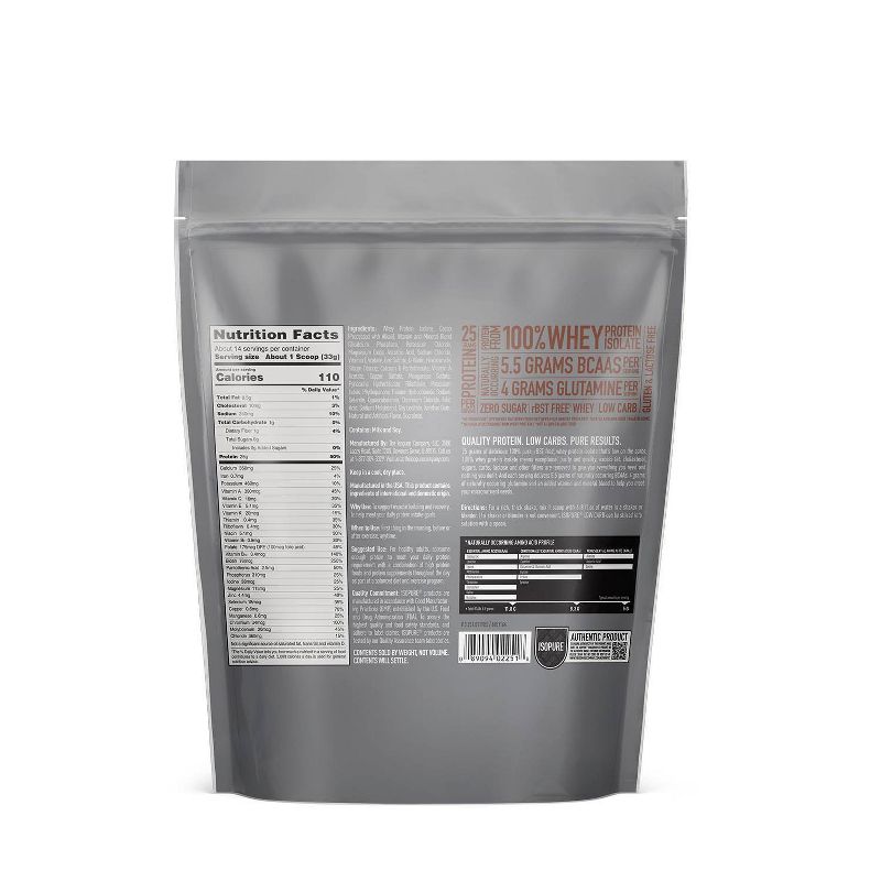 Isopure Low Carb Protein Powder - Dutch Chocolate - 1LB, 3 of 11