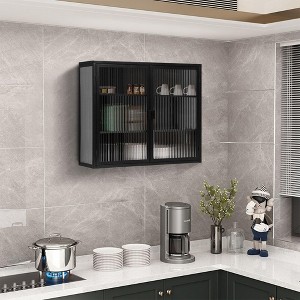 Bathroom Wall Cabinet with Removable Shelves, Over The Toilet Space Saver Storage Cabinet, Medicine Cabinet Cupboard with Tempered Glass Door - 1 of 4