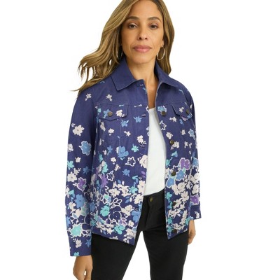 Jessica London Women's Plus Size Classic Cotton Denim Jacket