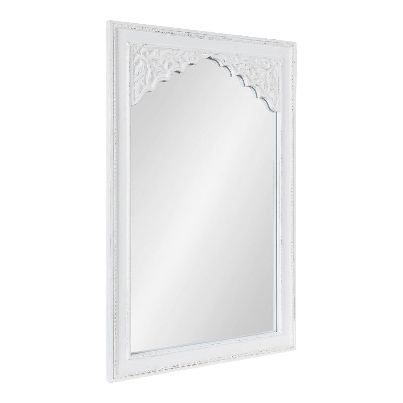 24&#34; x 36&#34; Shivani Wood Framed Decorative Wall Mirror White - Kate &#38; Laurel All Things Decor, 1 of 8