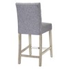 WestinTrends 24" Linen Fabric Tufted Counter Stool - 4 of 4