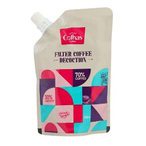 Cothas Ready To Use Filter Coffee Decoction / Instant Decoction  - Each Pouch 200ml , Pack of 8 = 4lbs [ Ro Purified Water ,70% Coffee 30% Chicory ] - 1 of 2