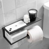 Modern Toilet Paper Holder with Anti-Rust Shelf Paper Roll Holder Toilet Tissue Holder Wipes Storage. - 3 of 4