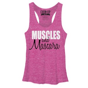 Women's CHIN UP Mascara Racerback Tank Top - 1 of 3