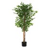 NicBex Artificial Ficus Plant Indoor, Fake Tree with Pot, Faux Plants Tall Fake Floor Plant, Artificial Trees for Home Office Living Room Decor - 4 of 4