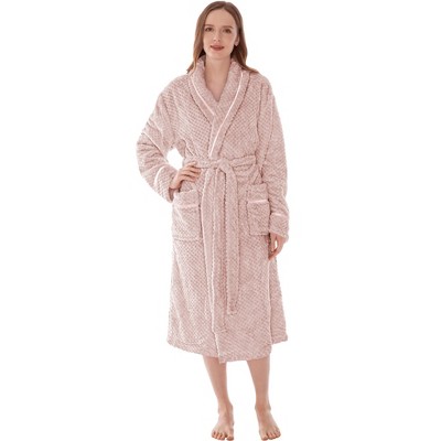 Pavilia Women Plush Fleece Robe, Soft Textured Bathrobe, Lady Cozy Spa ...